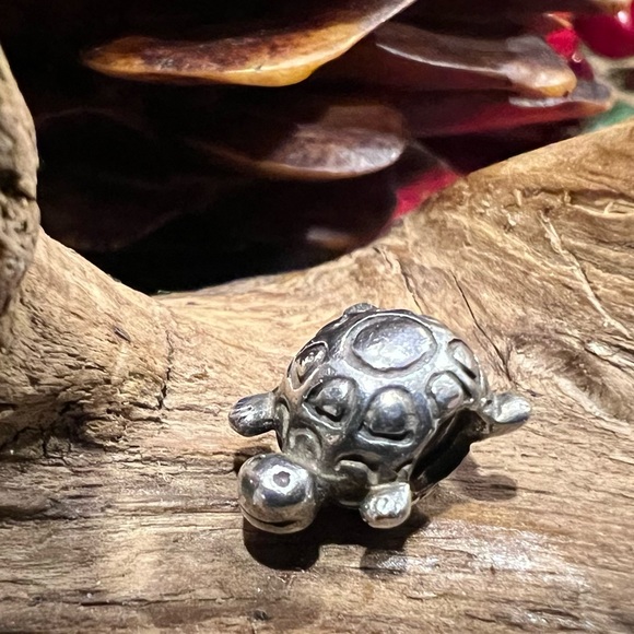 Authentic Pandora Turtle Charm Sterling Silver Turtle Animal Zoo Bead 790158 - Picture 3 of 7